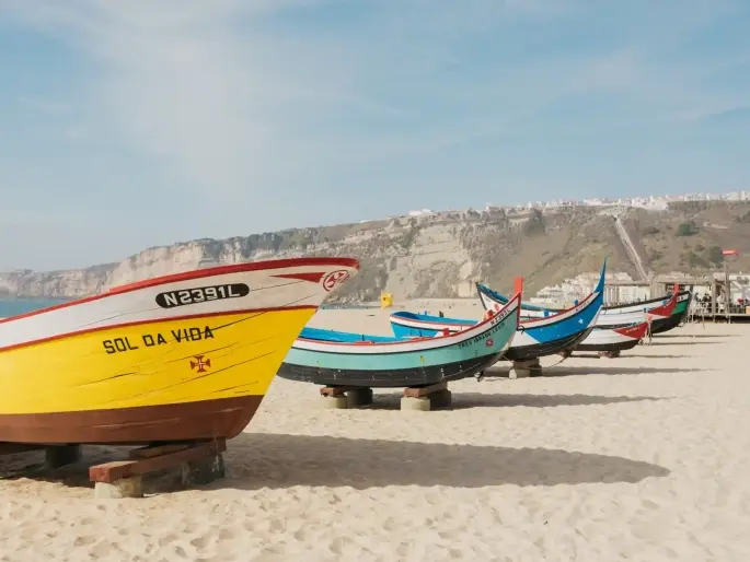 Traditional Fishing Boats in Nazaré